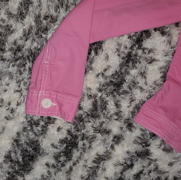 SO Vibrant Pink Cotton Button Up Jacket - Picture 11 of 12